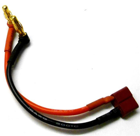 C4041X Male 4mm 4.0mm Gold Connector to Female T-Plug Adapter Convertor Wire