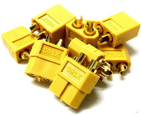 C0105B XT60 XT-60 Connector Yellow Male Female x 5 - v1 Better Set