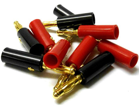 C0108 RC 4.0mm 4mm Gold Red And Black Bullet Connectors x 5 Set