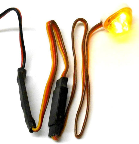 L-006 1/10 Scale Body Shell Direct Roof Mount RC Police Light Alarm Yellow Amber