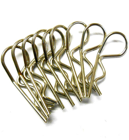 L11024 1/5 Scale Body Shell Cover Post Clips Large Loop x 10 Silver 36mm