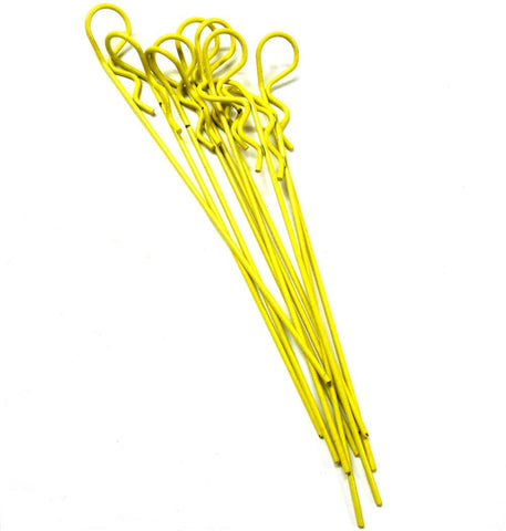L11025 1/5 Scale Body Shell Cover Post Clips Large Long Loop x 10 Yellow 100mm
