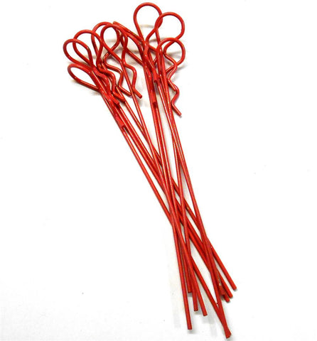 L11026 1/5 Scale Body Shell Cover Post Clips Large Long Loop x 10 Pink 100mm