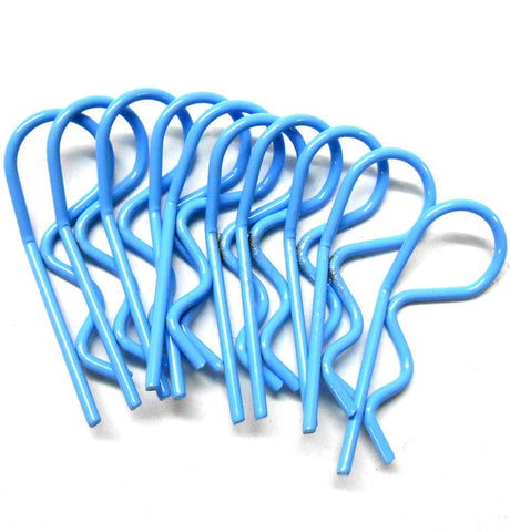 L11029 1/5 Scale Body Shell Cover Post Clips Large Loop x 10 Light Blue 36mm