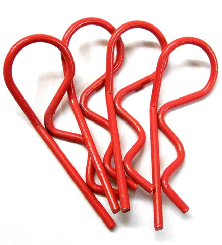L11030 1/5 Scale Body Shell Cover Post Clips Large Loop x 4 Light Red Pink 36mm