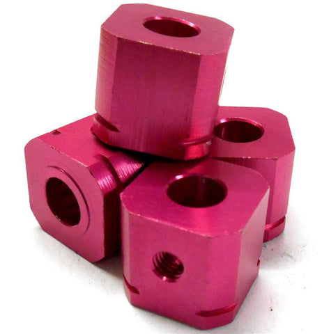 L11050 1/5 Scale 18mm x 17mm Drive Square Gearbox Hub Aluminium Alloy Pink x 4