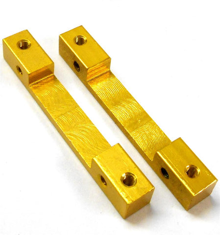 L11072 1/10 1/8 Scale Alloy Support Block Bridge x 2 M3 3mm Threaded Yellow 58mm