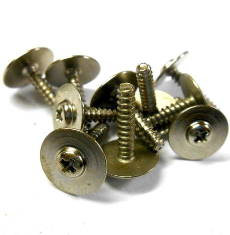 L11120 M3 3mm x 12mm Self Tapping Flanged Washer Screw x 10 Silver Cross Head