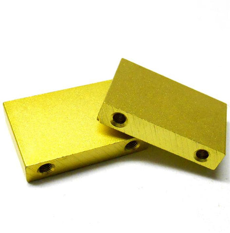 L4249 1/8 Scale Engine Mount Blocks x 2 Gold 4mm . 21 +