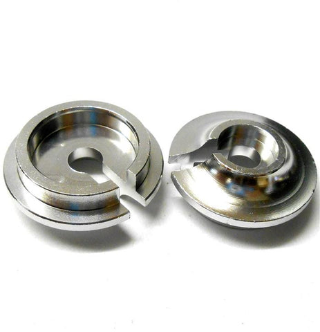 L4265 1/5 Shock Absorber Damper Bottom Pedastol Spring Cap Holder x 2 Silver