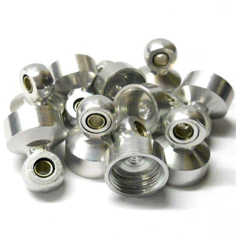 L6112 1/8 Scale Shock Absorber Damper Top Cap Seal Holder x 10 Silver