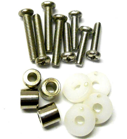 L6162B M3 3mm x 16mm Metric Button Screw x 8 Silver Cross Head Servo Washers Set