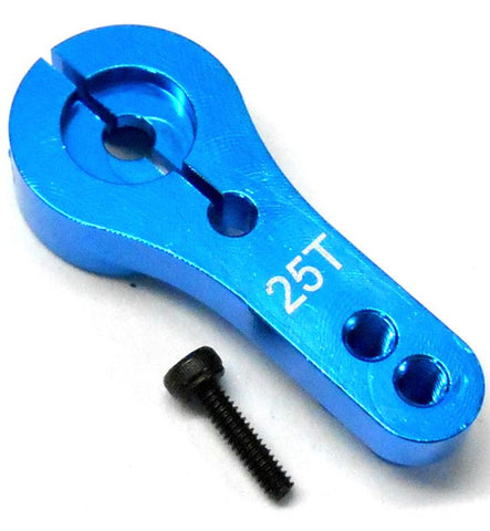 N10043 1/10 1/8 Scale RC Steering Servo Horn Arm 25 Teeth Tooth 25T Blue