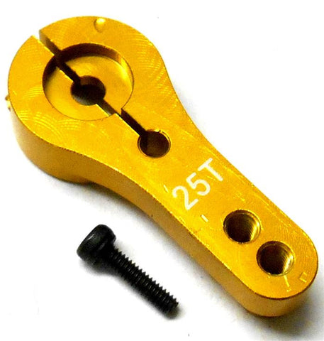N10043Y 1/10 1/8 Scale RC Steering Servo Horn Arm 25 Teeth Tooth 25T Yellow