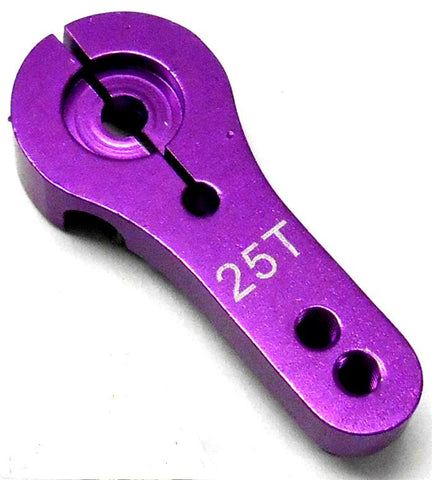 N10065 1/10 1/8 Scale RC Steering Servo Horn Arm 25 Teeth Tooth 25T Purple