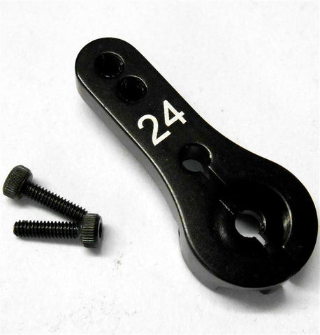 TC211 RC R/C 1 Point 1/10 1/8 Alloy Steering Servo Horn Arm Black 24T 24 Teeth