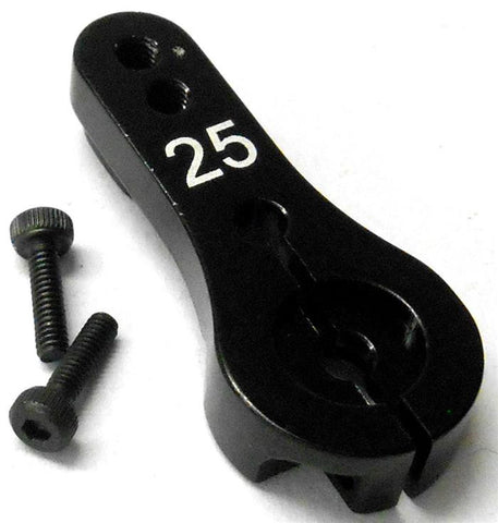 TC212 RC R/C 1 Point 1/10 1/8 Alloy Steering Servo Horn Arm Black 25T 25 Teeth