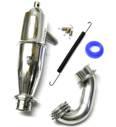 AP103 1/10 Scale Aluminium Rear Muffler Tuned RC Pipe with Manifold V3