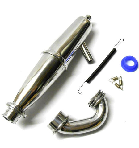 AP802 1/8 Scale Aluminium Buggy Exhaust Muffler Tuned Pipe with Manifold