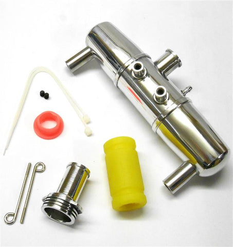 AP805 1/8 Scale Aluminium Rear Exhaust Muffler Pipe with Manifold