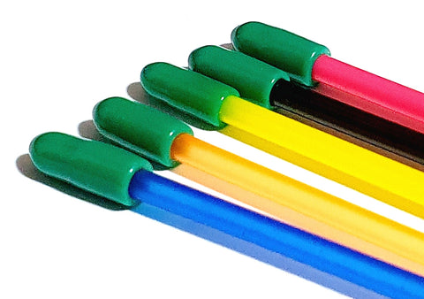 Plastic Antenna Pipe Green Cap Receiver Reciver Aerial Tube Mixed x 5 300mm Long