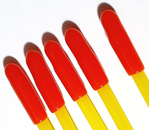 Rubber Red Cap Receiver Wire Yellow Antenna Pipe Tube Aerial x5