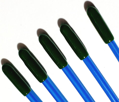 Antenna Pipe Rubber Green Cap Receiver Aerial Tube Blue x 5