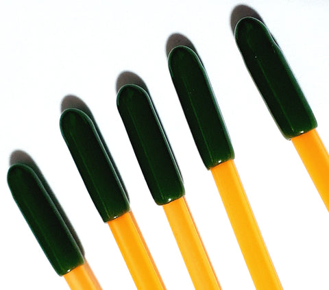 Rubber Cap Green Receiver Wire Antenna Pipe Orange Tube x 5