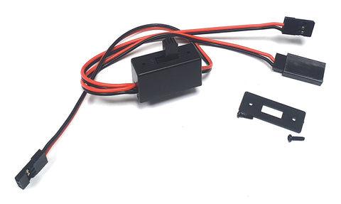 C6008 RC Model Receiver On Off Battery Switch Futaba Plug 2 x Male / 1 x Female