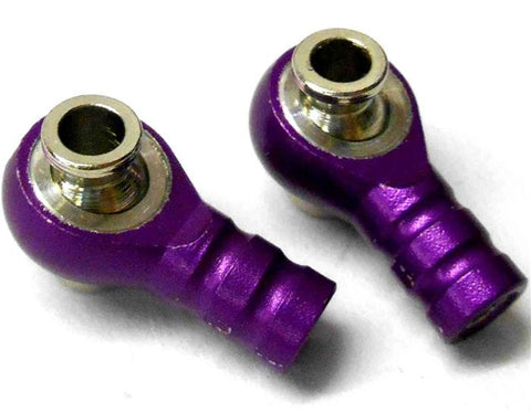 02157 102017 1/10 Alloy Track Rod End Purple x 2 Clockwise Right hand Thread M3