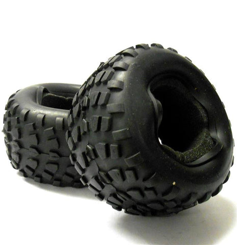 08009V5 08009 RC Off Road Truck Tyre Tire x 2 with Foam Inserts V5 Rubber Black