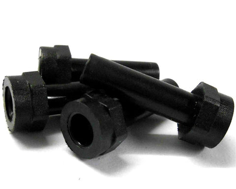 08028 Front or Rear Bumper Shock Post Plastic Black x 4 - Hi Speed Parts