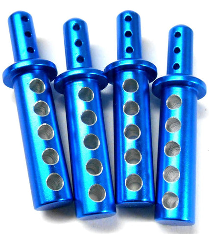 08047b 188037 1/10 Scale Alloy Body Post x 4 Blue HSP