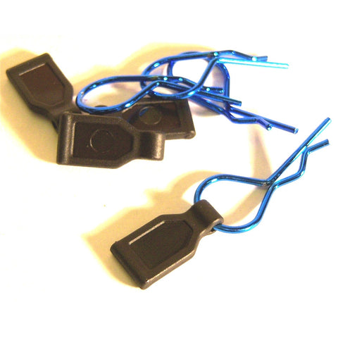 SGF-2B 1/10 1/8 Medium Blue Body Clips x 4 with Grips