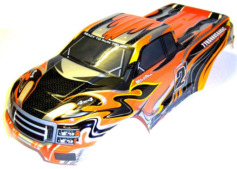 08035 10110-4 RC 1/10 Scale Monster Truck Body Shell Cover HSP Orange Cut