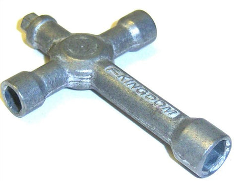 4 Way Wheel Nut Cross Wrench 5mm 6mm 7mm Grey M5 M6 M7