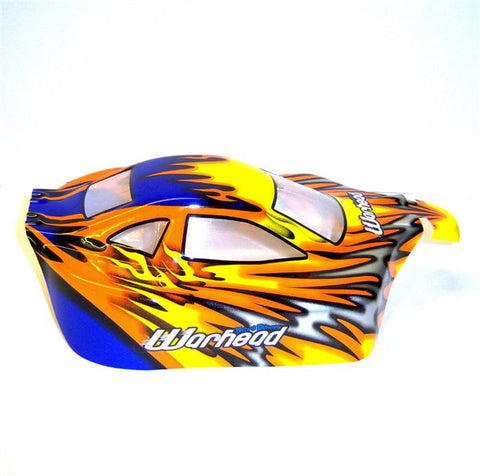 06027 10706 Off Road Nitro RC 1/10 Scale Buggy Body Shell Flame V2 Cut