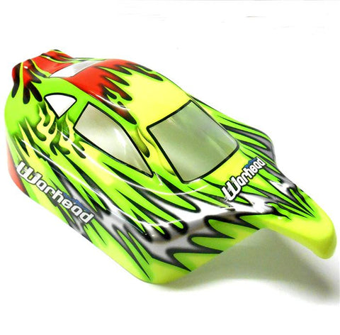 10707 06027 Off Road Nitro RC 1/10 Scale Buggy Body Shell Green Cut