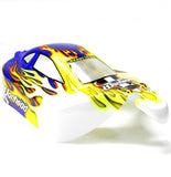 06027 10720 Off Road Nitro RC 1/10 Scale Buggy Body Shell Blue Flame Cut