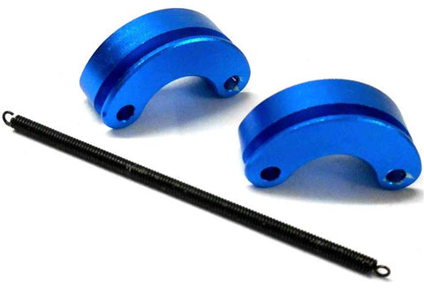 122073 1/10 Scale Alloy Aluminium 2 Shoe Clutch Clip Set with Spring HSP Blue