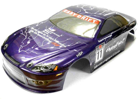 12302 1/10 Scale Drift Touring Race Car Body Cover RC Purple Cut
