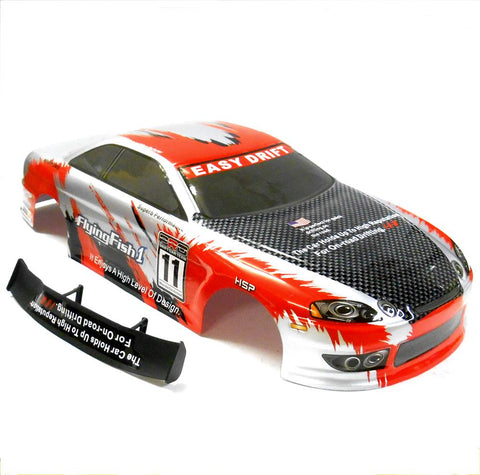 12304 1/10 Scale Drift Touring Car Body Cover Shell RC Red Cut