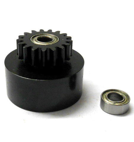 1/10 1/8 Scale .18 + Engine Clutch Bell Housing 17 Tooth Teeth 17T + 2 Bearings