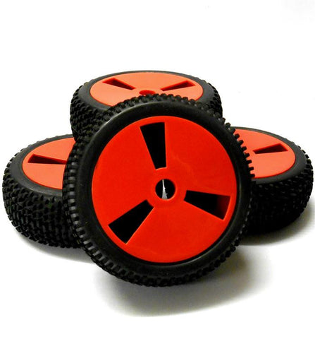 180005 1/8 Scale On Road Buggy RC Wheels and Tyres Disc Red x 4