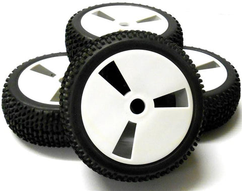 180009 1/8 Scale On Road Buggy RC Wheels and Tyres Disc White x 4