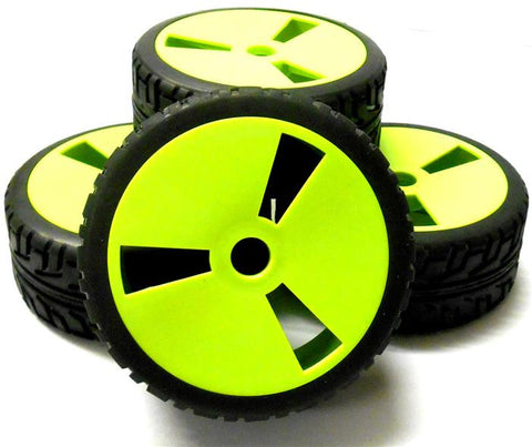 180015 1/8 Scale On Road Buggy RC Wheels and Tyres Disc Light Green x 4