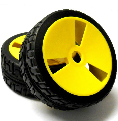 180019 1/8 Scale On Road Buggy RC Wheels Street Tread Tyres Yellow x 4