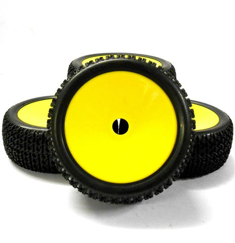 180120 1/8 Scale Off Road Buggy RC Wheels and Tyres Disc Yellow x 4