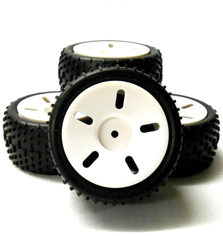 18390 1/16 Scale White Off Road Wheels / Tyres Complete x 4 HSP Parts