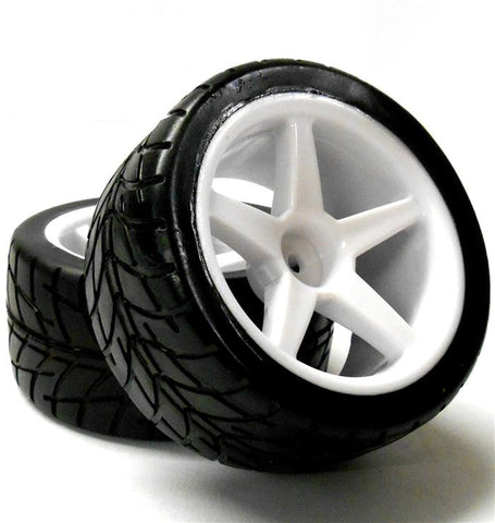 A250008 1/10 Scale On Road Soft V Tread Car RC Wheels and Tyres Disc Silver 4
